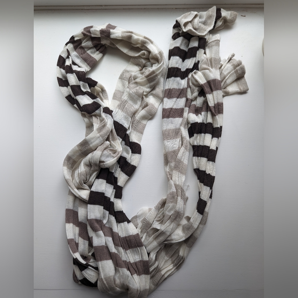 Striped skinny scarf